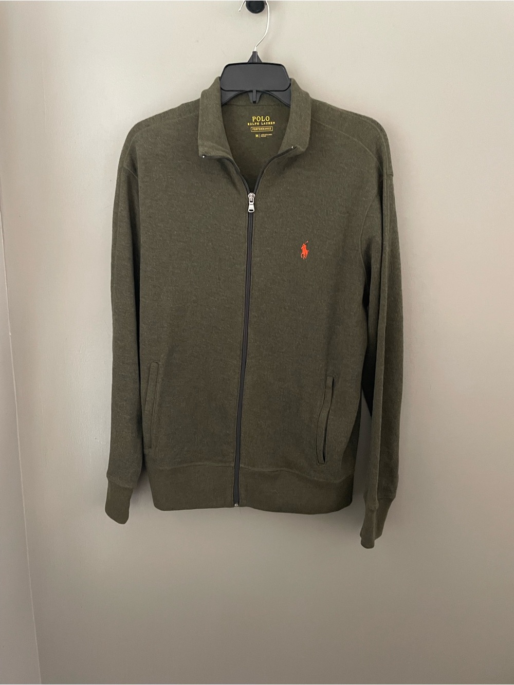 Polo by Ralph Lauren Performance Olive Full-Zip Sweatshirt